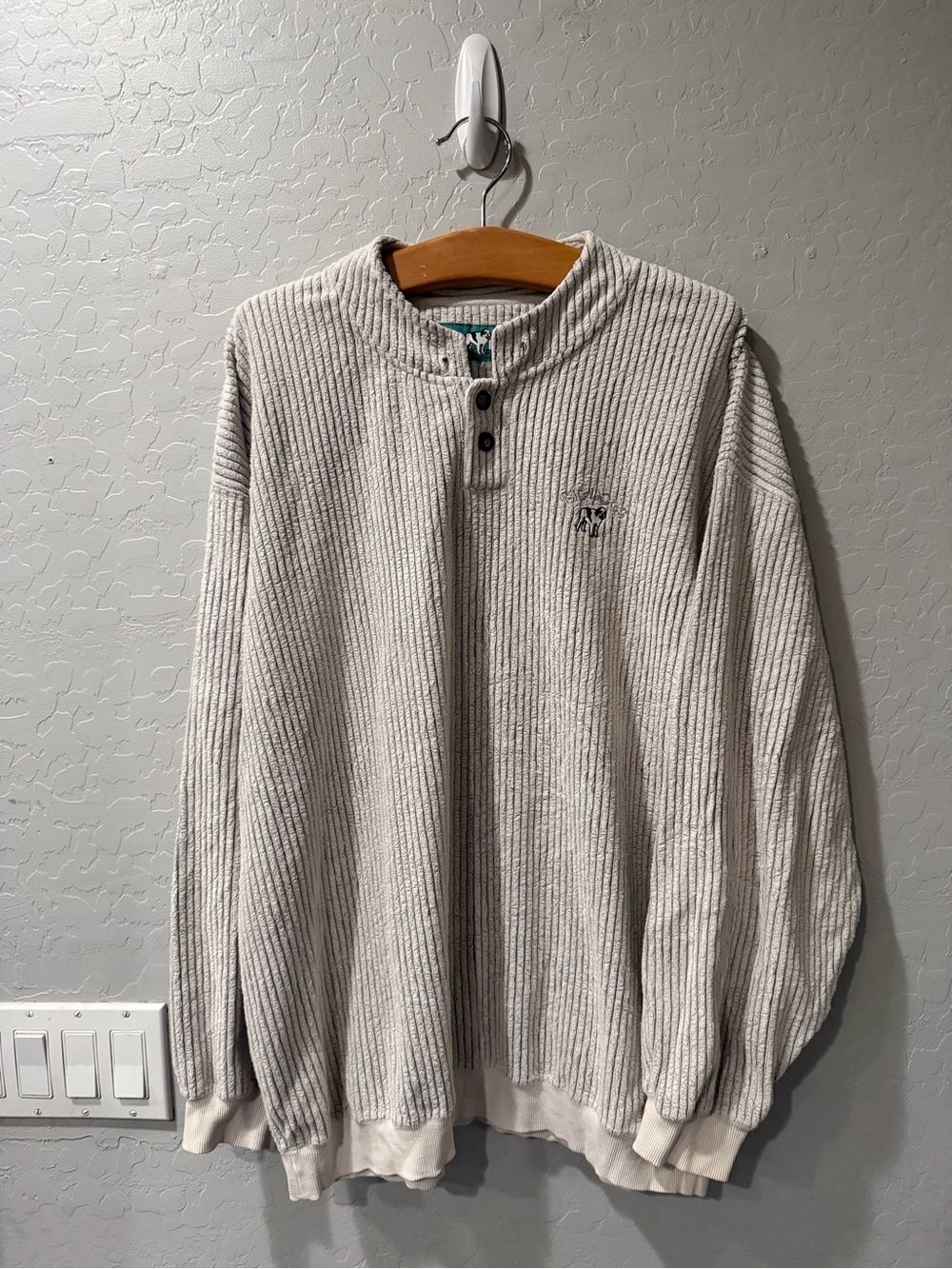 Vintage Big Dogs Terry Cloth Beach Pullover Large Bin 1
